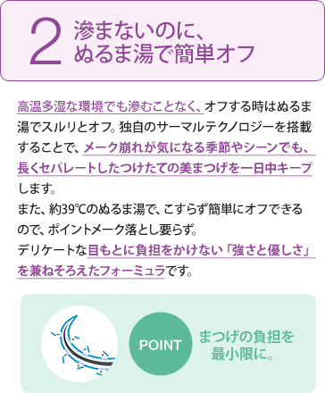 滲まないのに、ぬるま湯で簡単オフ