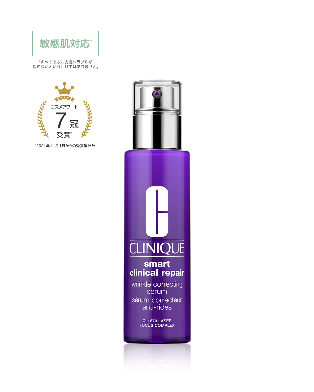 Clinique Smart Serum レチノール誘導体(次世代型レチノイド)配合 紫の美容液