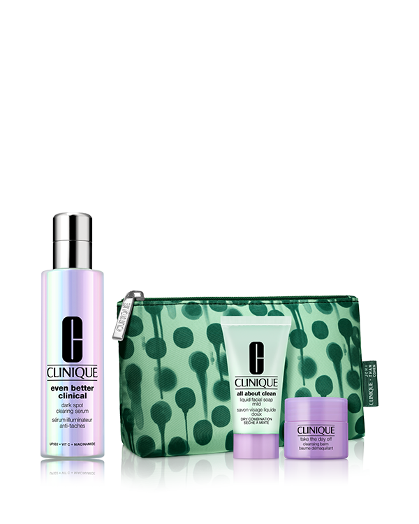 EVEN BETTER SKINCARE SET〈EVEN BETTER CLINICAL DARK SPOT CLEARING SERUM〉_2025.07, 角質層の隅々から溢れる透明感。光を放つ、夏の“白玉美肌”へ。&lt;br&gt;新・ブライトニング美容液のセット。