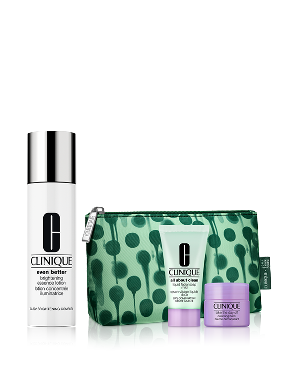 EVEN BETTER SKINCARE SET〈EVEN BETTER BRIGHTENING ESSENCE LOTION〉_2025.07, 角質層の隅々から溢れる透明感。光を放つ、夏の“白玉美肌”へ。&lt;br&gt;ブライトニング化粧水のセット。
