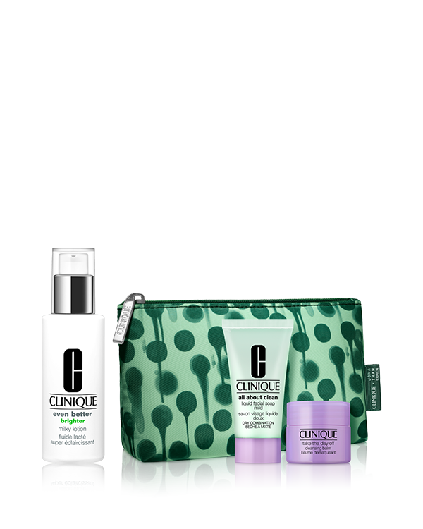 EVEN BETTER SKINCARE SET〈EVEN BETTER BRIGHTER MILKY LOTION〉_2025.07, 角質層の隅々から溢れる透明感。光を放つ、夏の“白玉美肌”へ。&lt;br&gt;薬用美白乳液のセット。