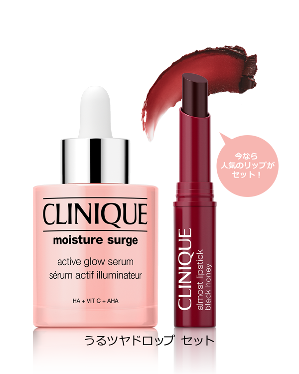 MOISTURE SURGE ACTIVE GLOW SERUM, ＼今なら、ハニー リップのセットも！／<br>“乾燥⇄肌荒れ” に挑む<sup>＊1</sup>。薬用うるツヤドロップ美容液。