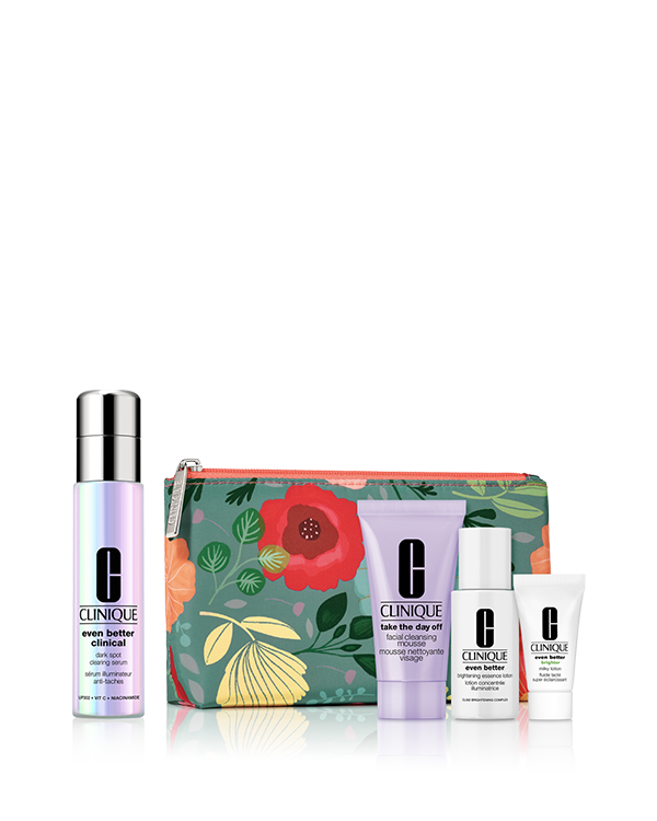 EVEN BETTER SKINCARE SET〈EVEN BETTER CLINICAL DARK SPOT CLEARING SERUM〉_2026.02, ＼新・薬用導入美容液 発売記念！／<br>春の美肌力、起動<sup>*1</sup>。ブライトニング美容液のセット。