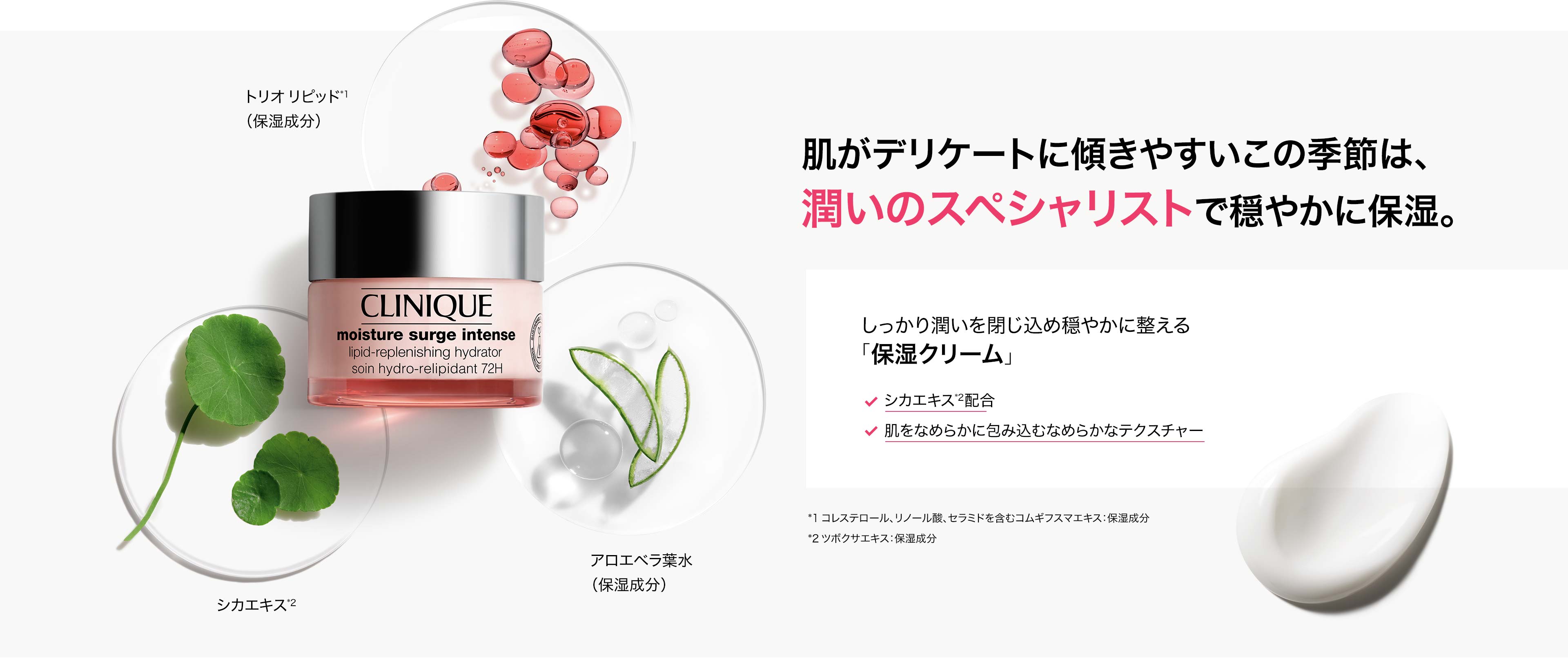 目指すのは、肌密度*1、なめらかさ、弾むハリ。*1 潤ってふっくらキメの整った肌のこと
